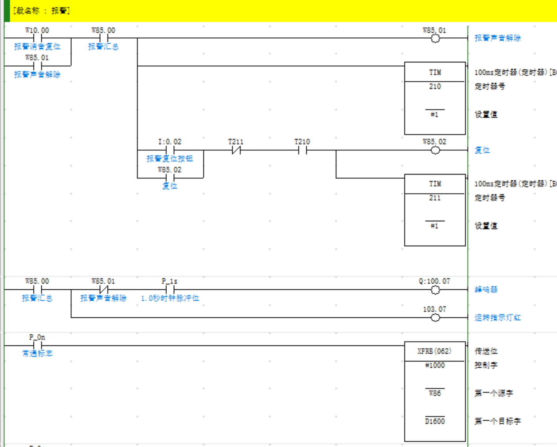 常用PLC典型程序9 报警程序