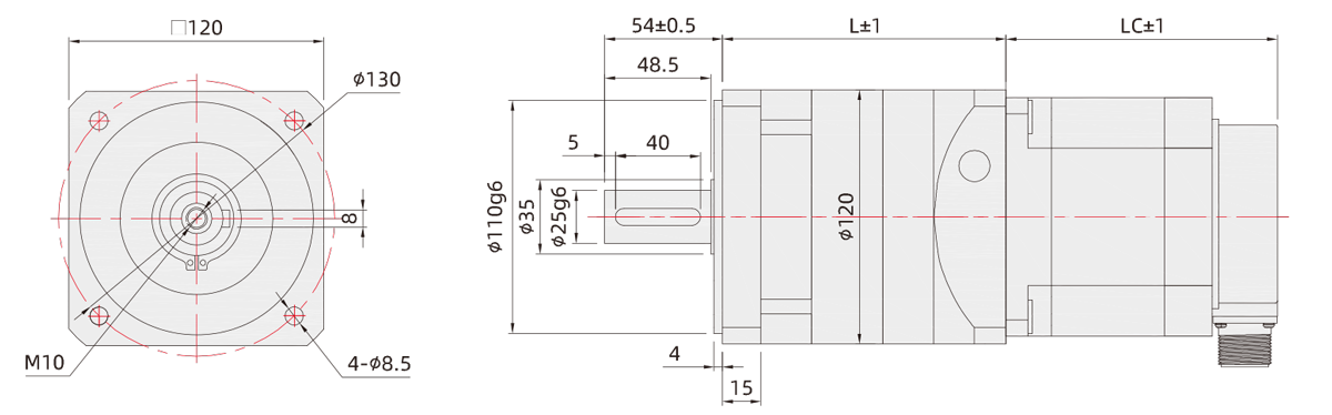 110mm-PF120减速步进电机